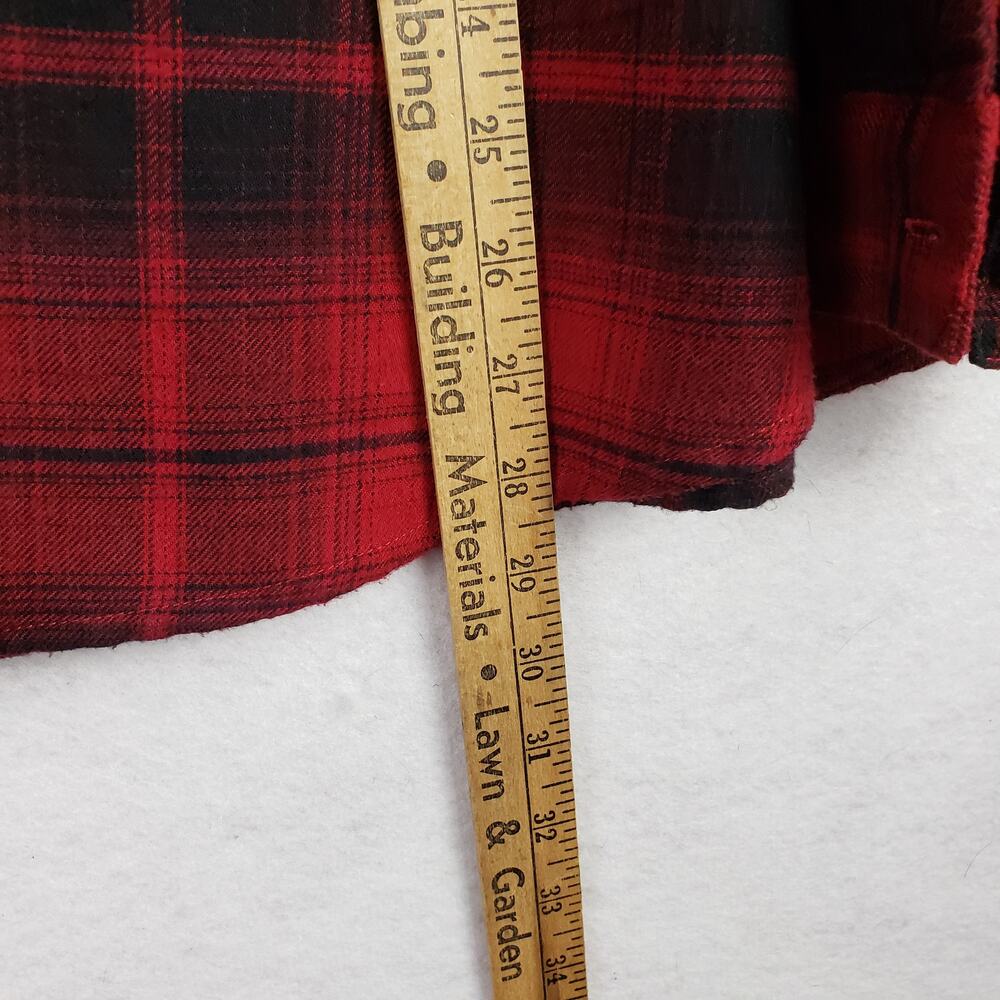 Maurices Size 4X Shacket Red Black Classic Plaid Cabincore Hipster Grunge Casual - Picture 5 of 8